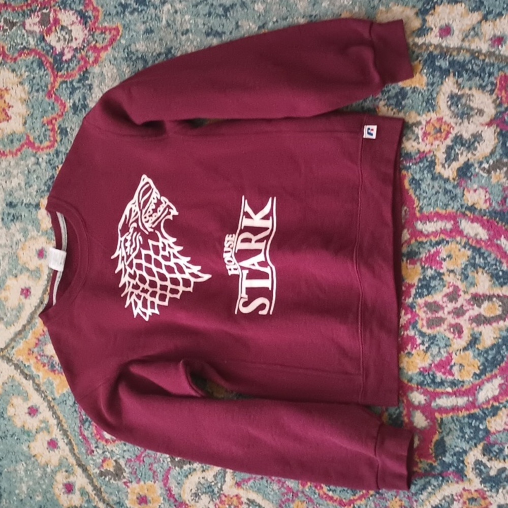 Game of Thrones House Stark Winter is coming Red Sweatshirt S